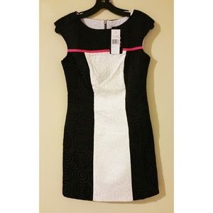 NWT JAX Black White Sheath Dress
